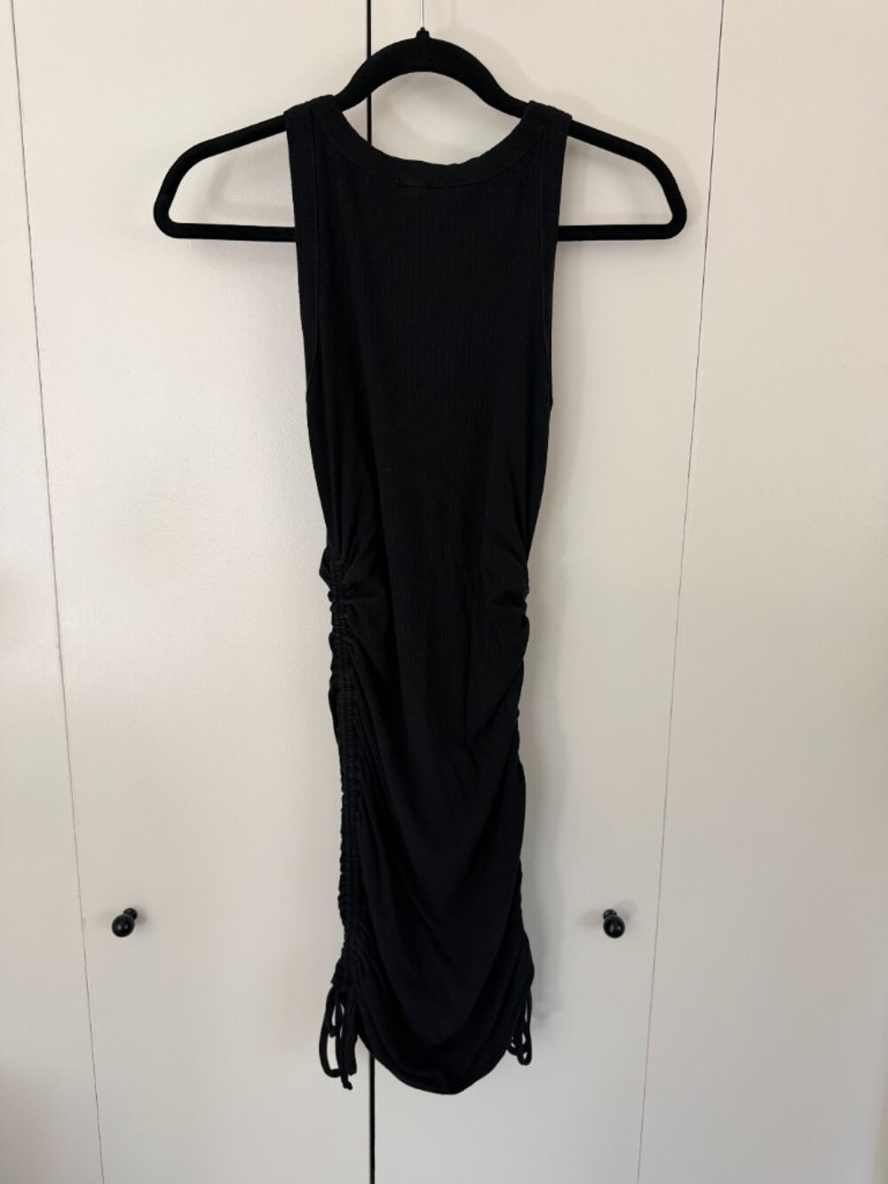 Mittoshop Sleeveless Ribbed Ruched Drawstring Tank Dress - Picture 3 of 4